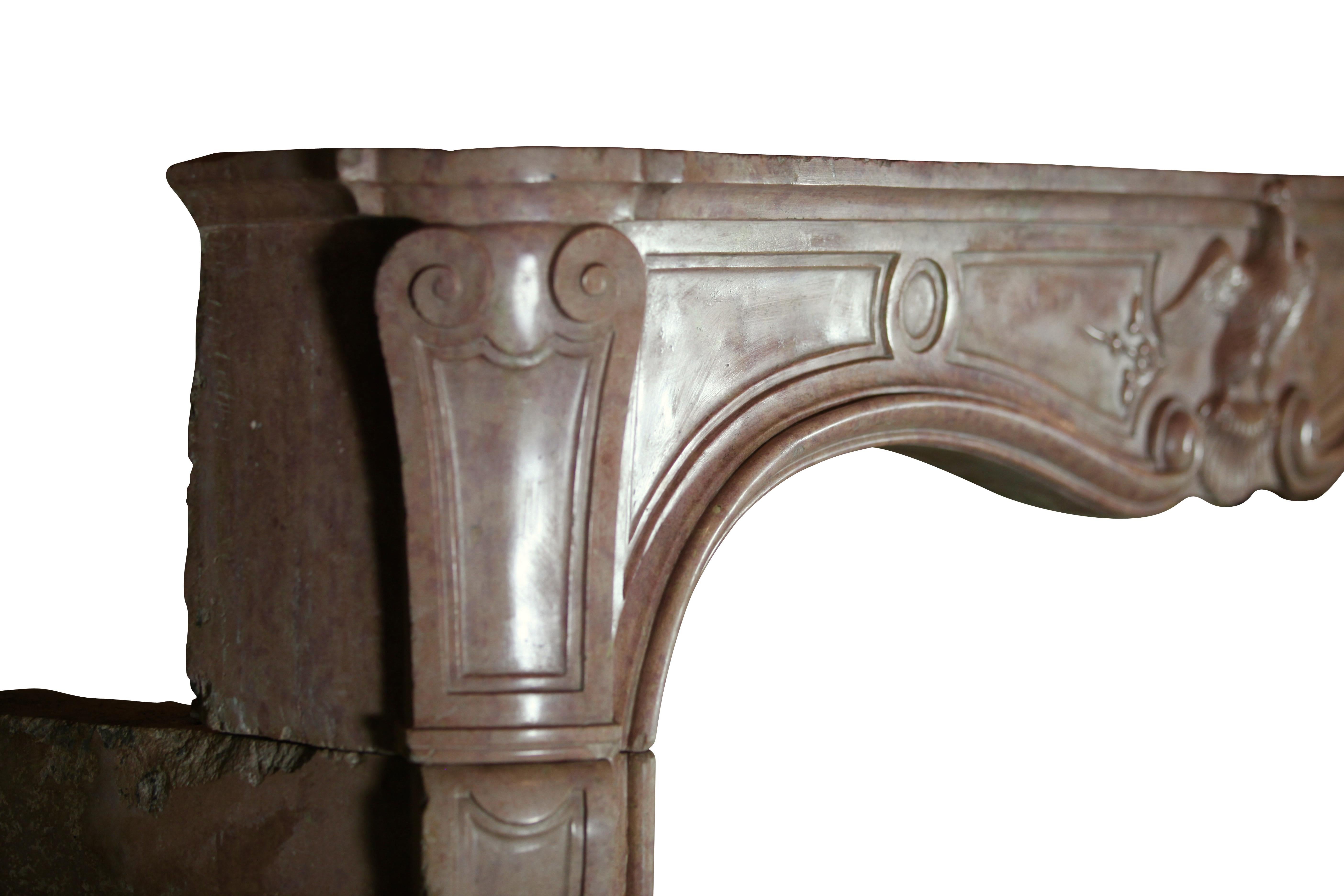French Imperial Original Antique French Fireplace Surround For Sale 7