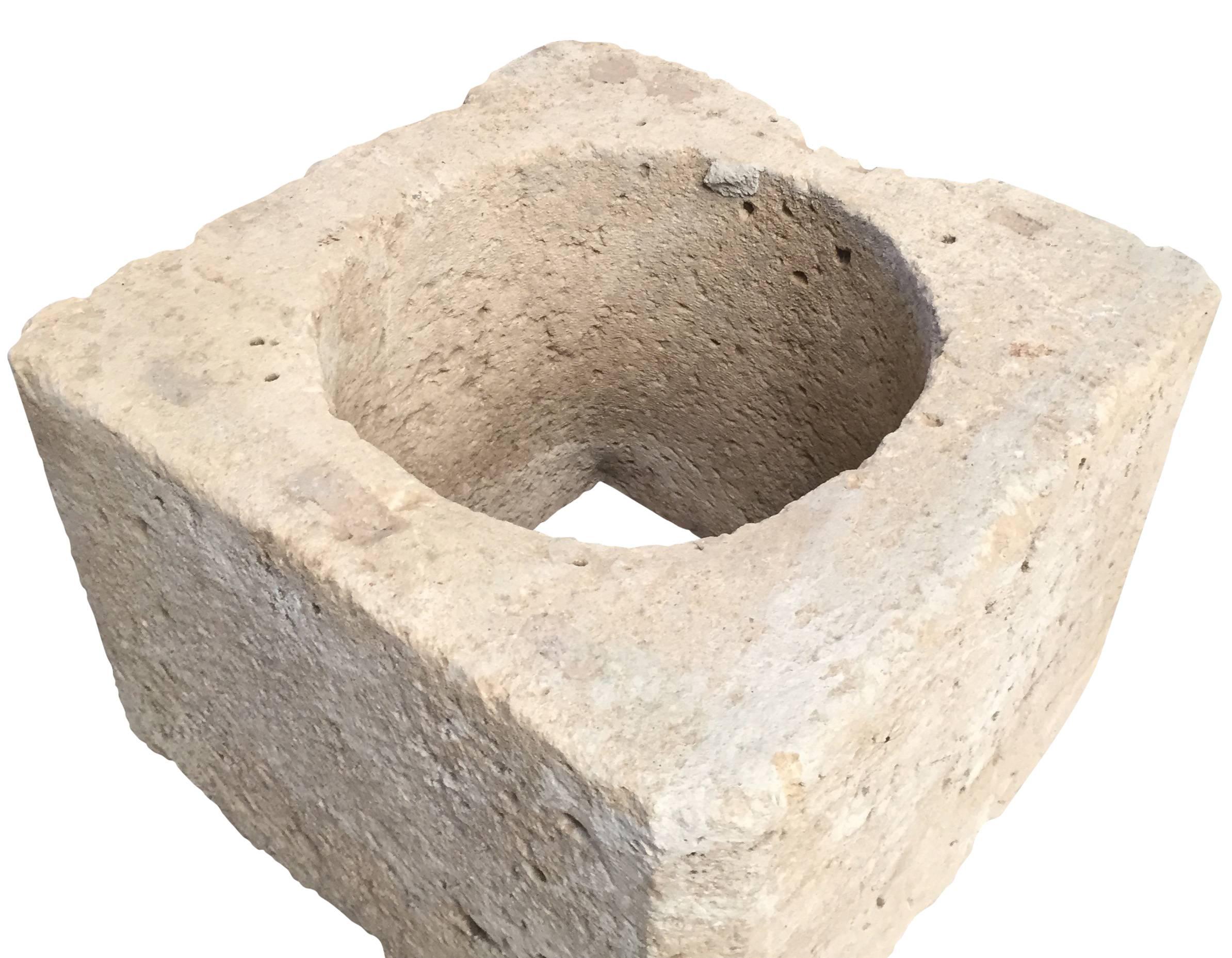 Carved 17th Century Limestone Well For Sale