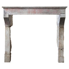 16th Century French Country Style Limestone Fireplace Mantel