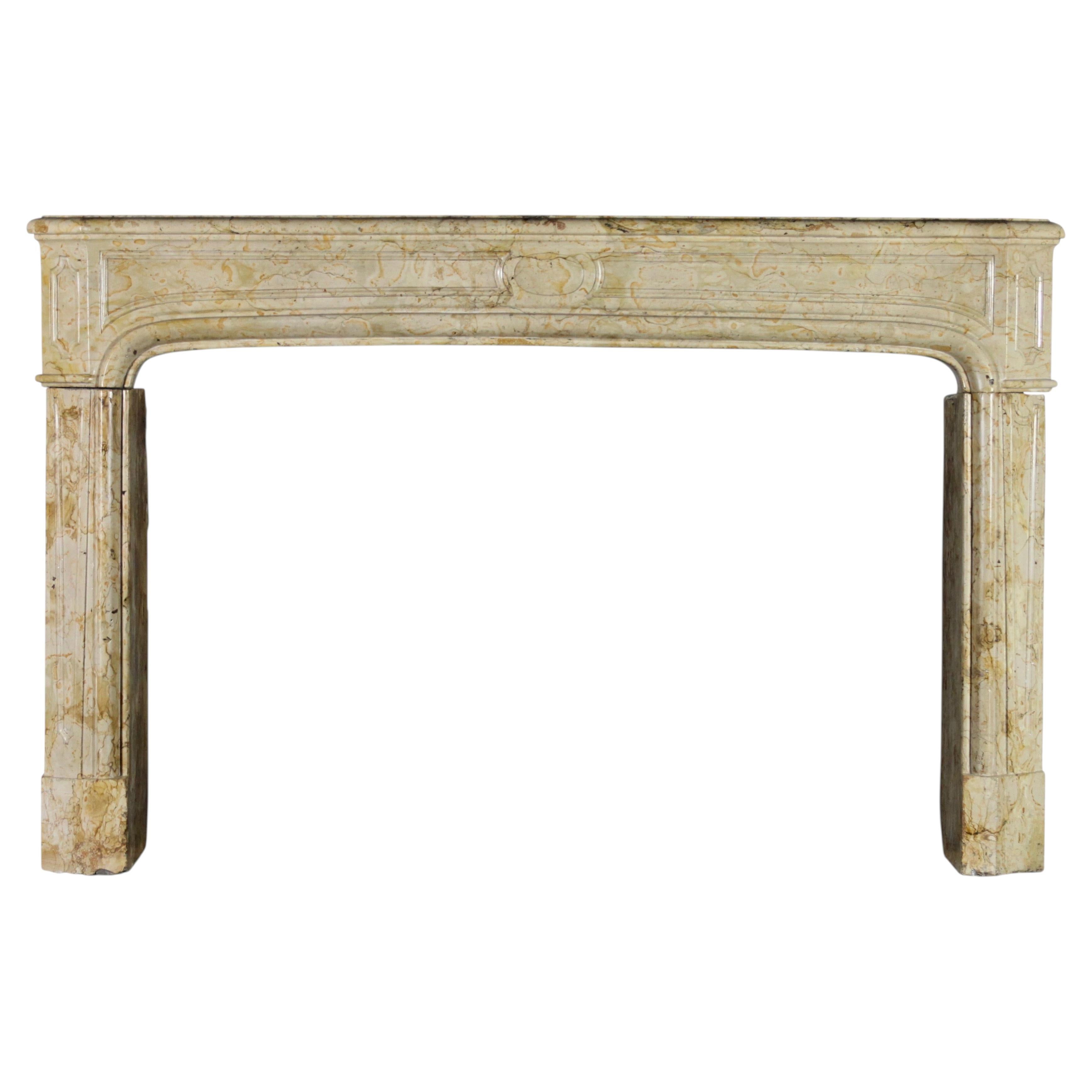 Chic 18th Century French Chateau Mantelpiece in Marble