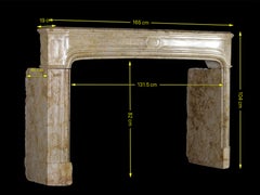 Chic 18th Century French Chateau Mantelpiece in Marble