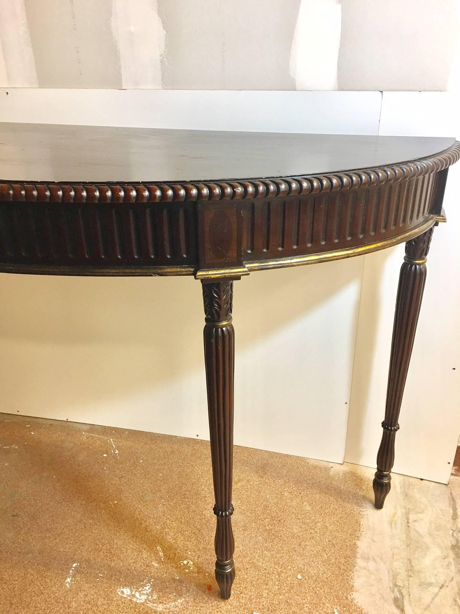 American Federal Style Demilune Table