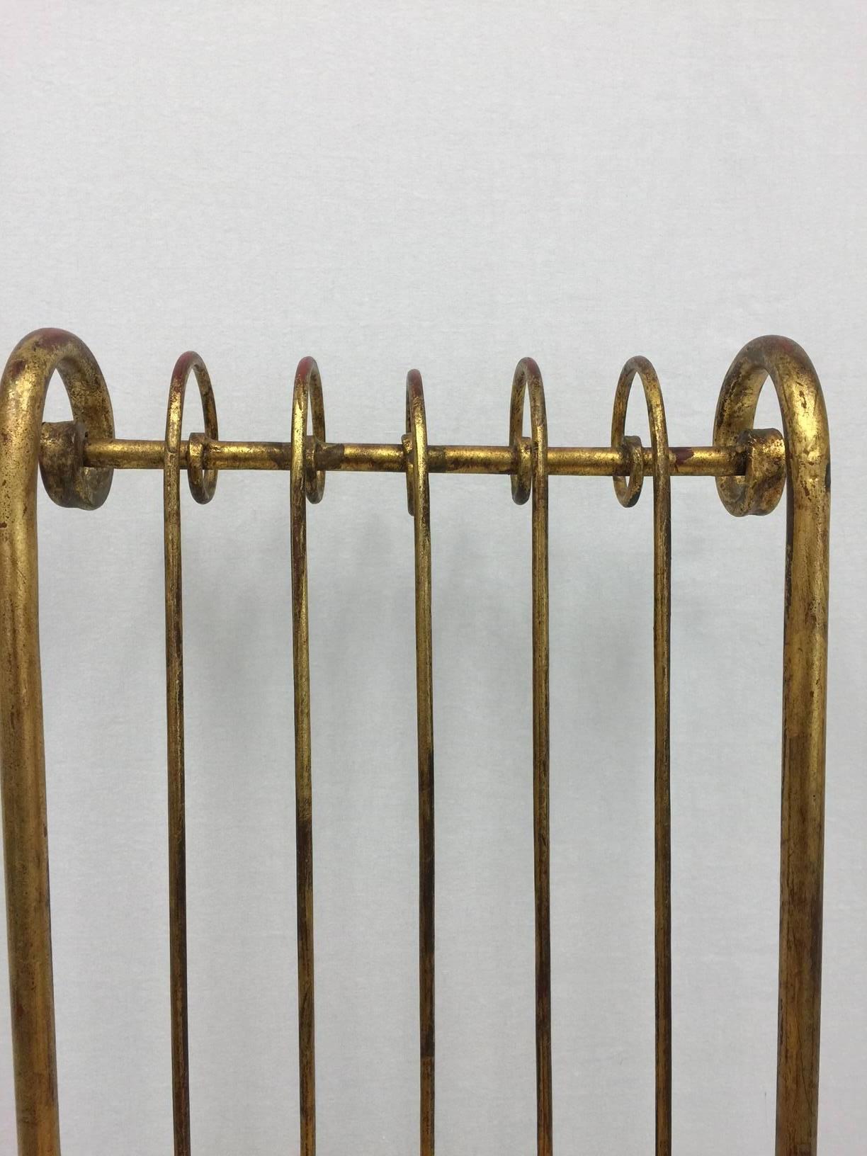 S. Salvadori 1960's Italian Gilt/Gold Finish Chair Mid Century Modern In Excellent Condition For Sale In Raleigh, NC