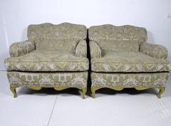 Pair of Vintage Bergere Chairs