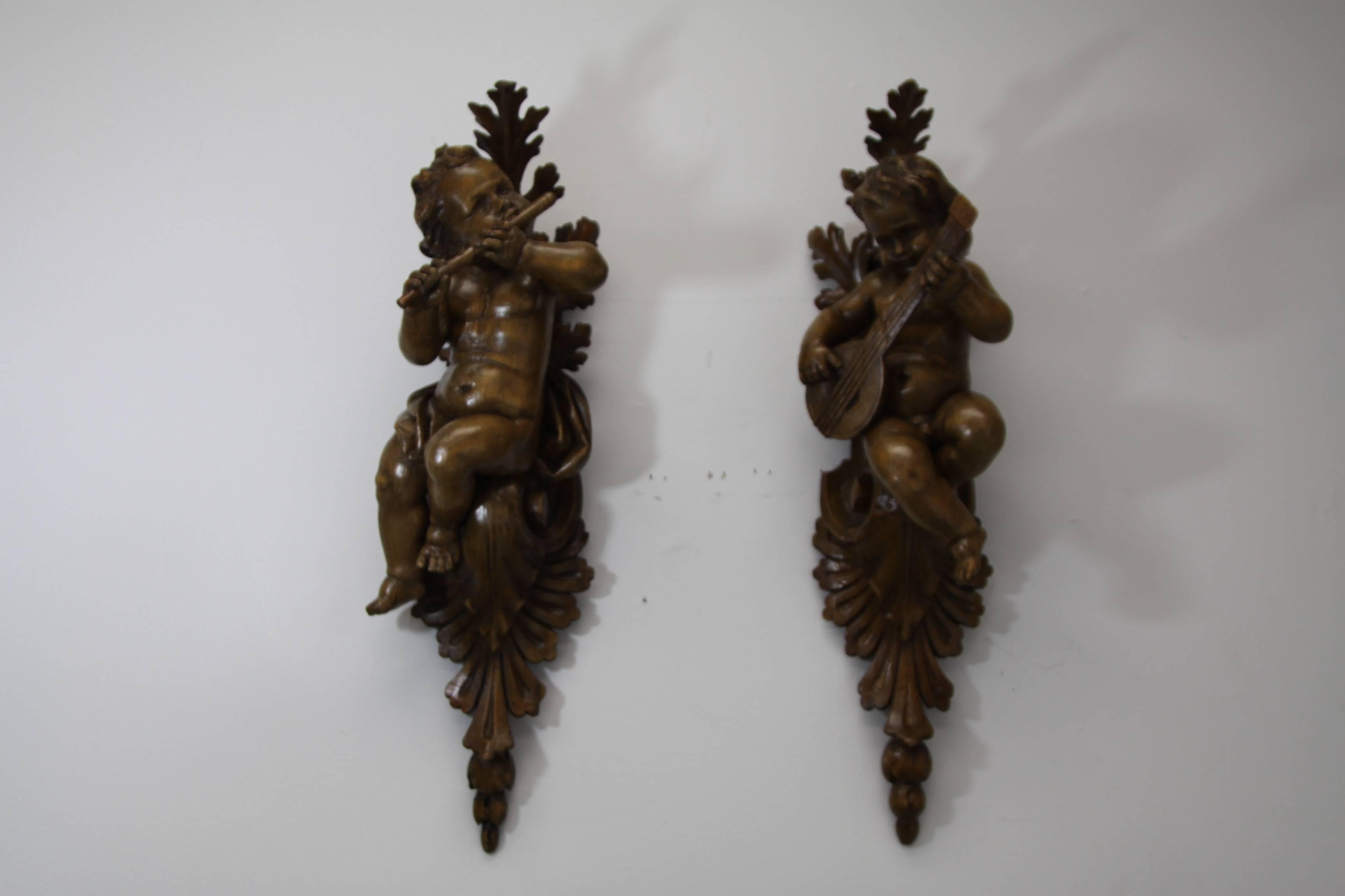 19th Century Italian Wooden Angel or Cherub For Sale 3