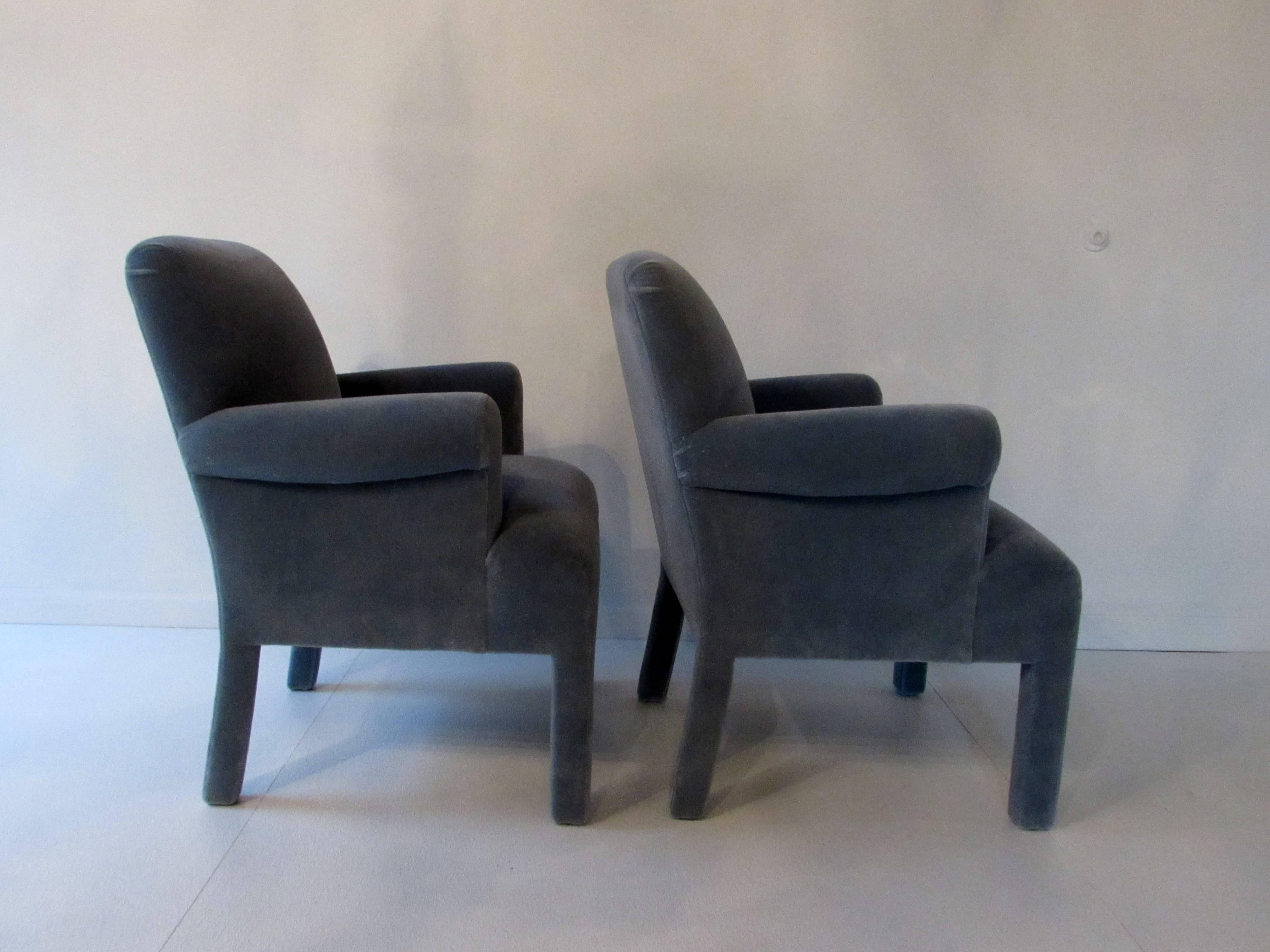Mohair Armchairs by Angelo Donghia, Set of Four In Excellent Condition In Raleigh, NC