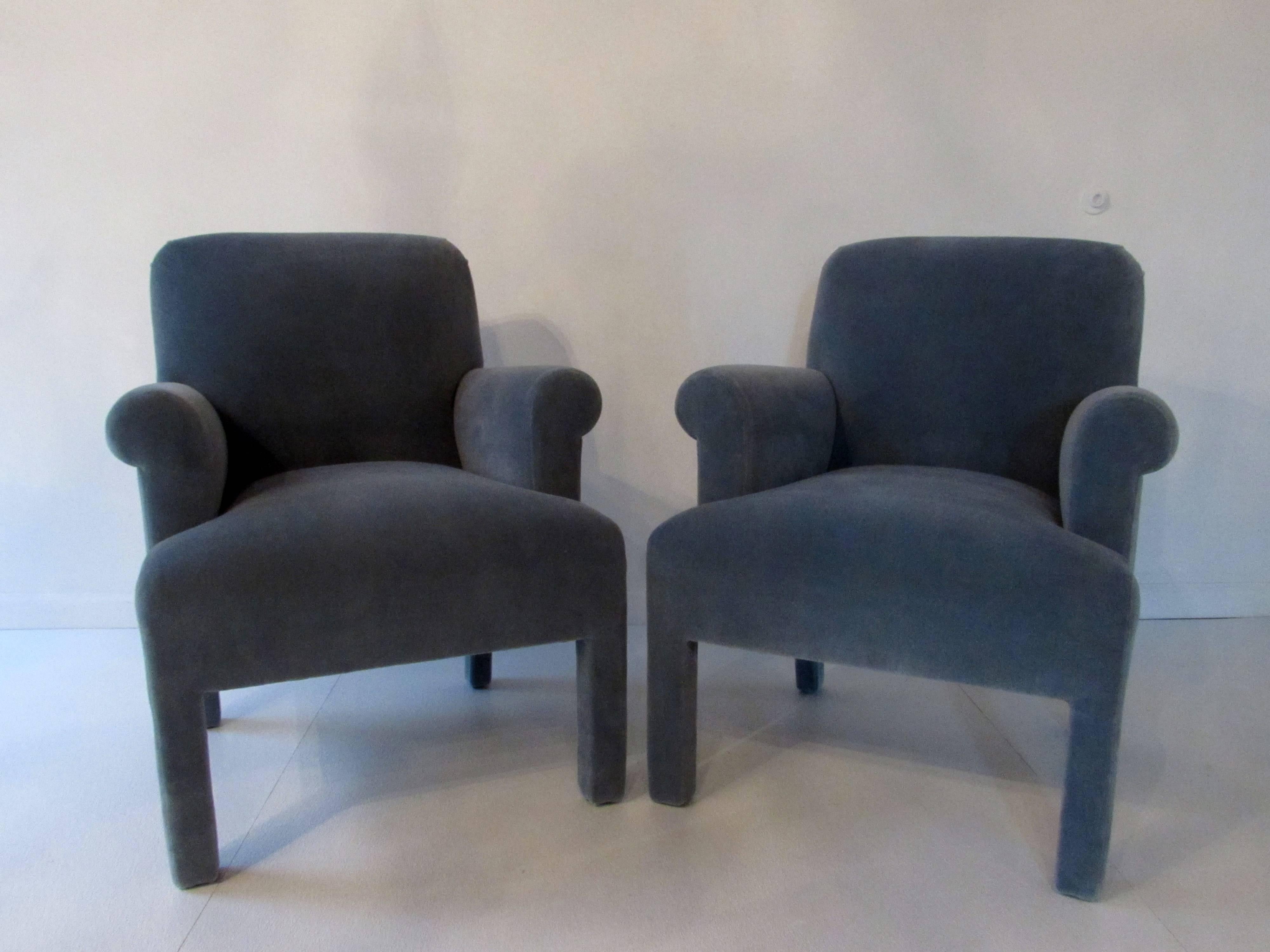 Mohair Armchairs by Angelo Donghia, Set of Four 1