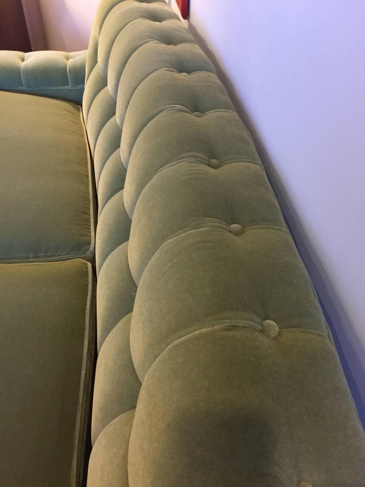 American Mid-Century Modern Sofa in Luscious Mohair