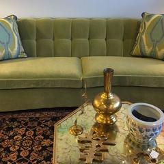 Mid-Century Modern Sofa in Luscious Mohair