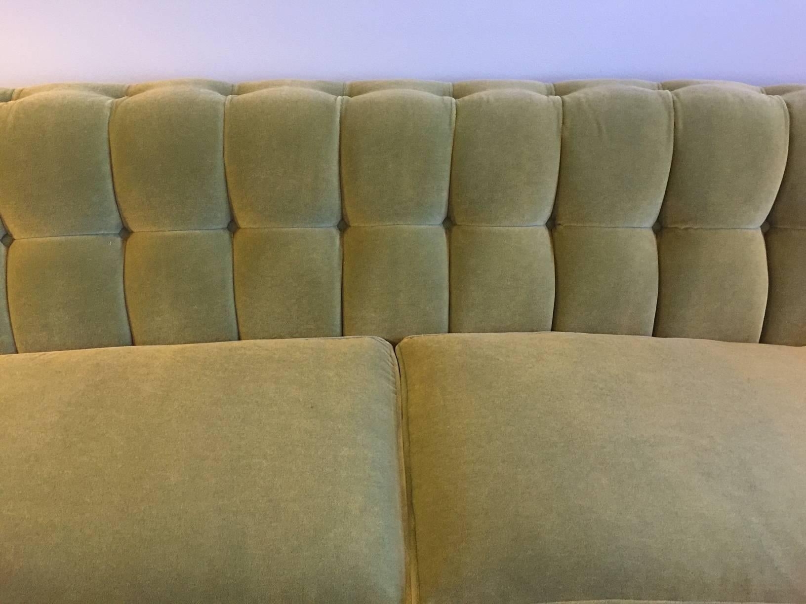 Mid-Century Modern Sofa in Luscious Mohair 1