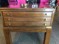 Burled Walnut and Mahogany Lane Side Table