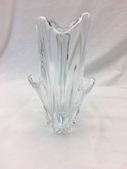 Daum Crystal Free Form Vase, Laser Signed
