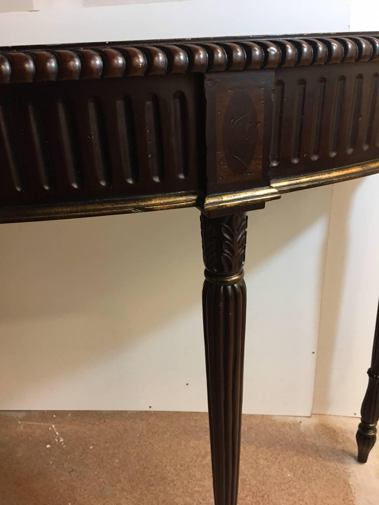 Late 20th Century Federal Style Demilune Table