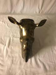 Brass Mid-Century Drexel Heritage Hanging Rhino Trophy