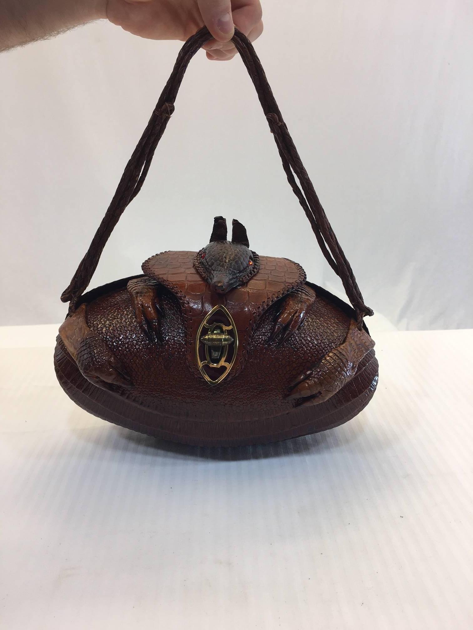 vintage armadillo purse