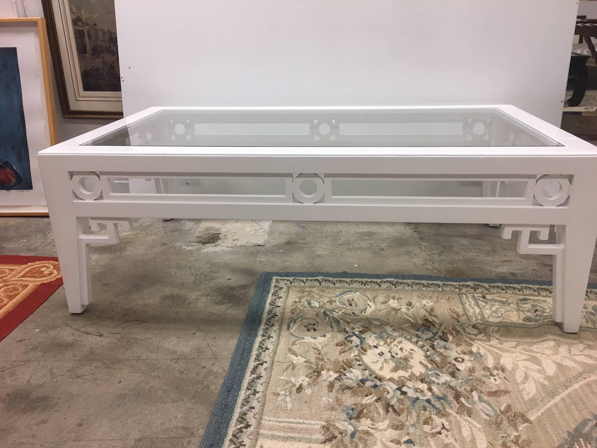 American Classical Neoclassical Style Large Coffee Table For Sale