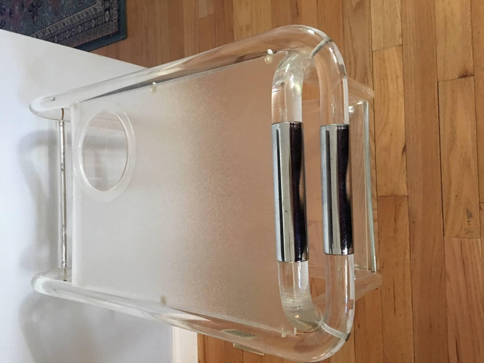 Mid-Century Modern Midcentury Lucite Bar Cart