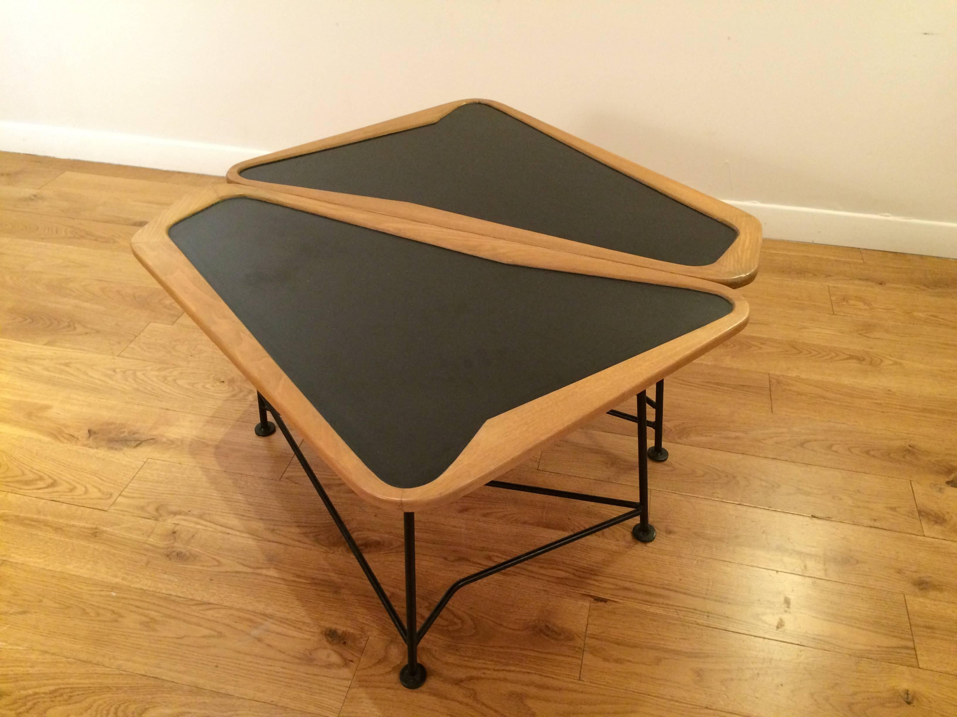 Pair of French 1950s Coffee Table by Charles Ramos In Good Condition In Paris, FR