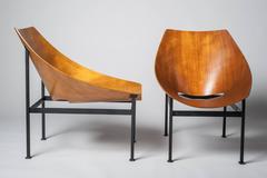 Hull Plywood Armchair, Designed by Charles Godillon in 1960
