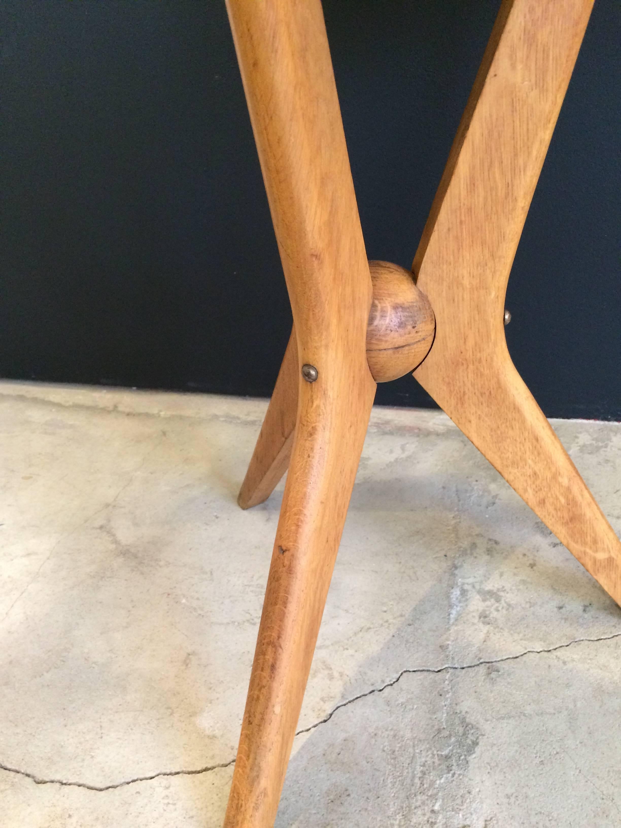 French Three Legs Side Table René-Jean Caillette, 1950