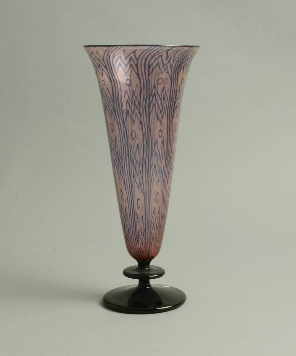 Swedish Slip Graal Chalice form Vase  Edward Hald, with Knut Bergqvist, for Orrefors For Sale