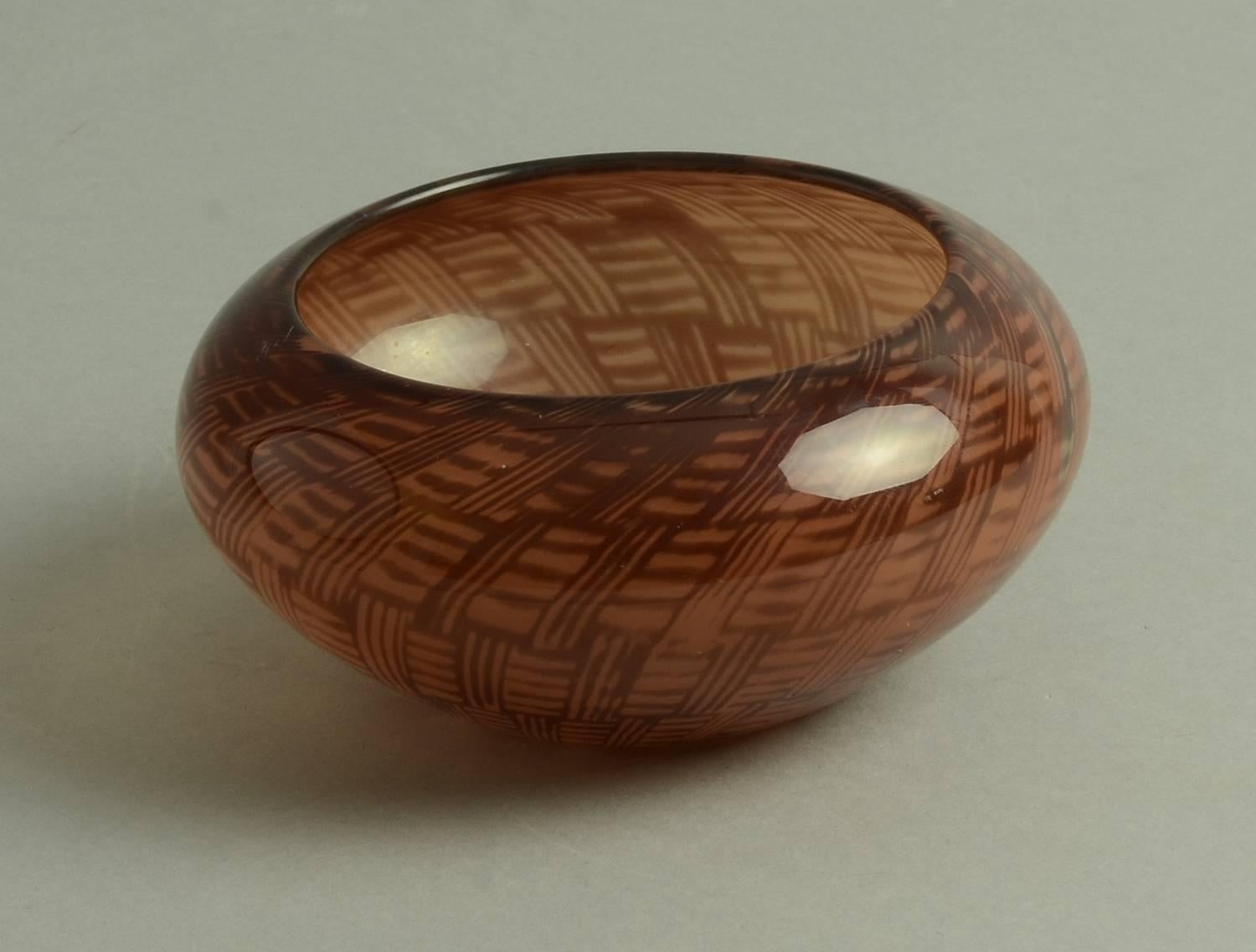 Swedish Graal Bowl by Edward Hald and Knut Bergqvist for Orrefors For Sale