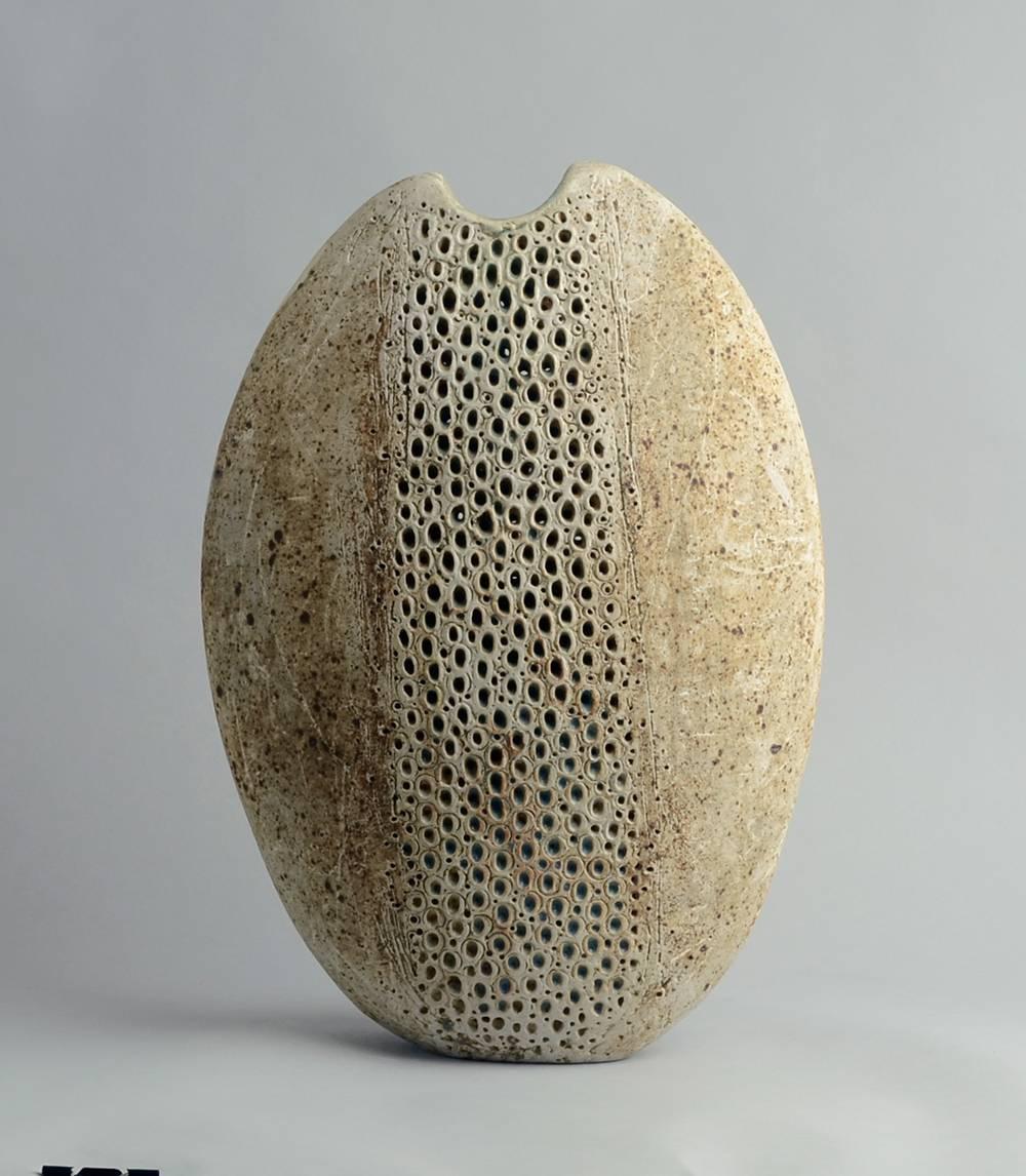 Mid-Century Modern Very Large Unique Stoneware Vessel by Alan Wallwork For Sale