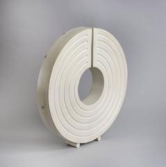 "Grooved Ring" Stoneware Sculpture with Burnished Surface by Antonia Salmon