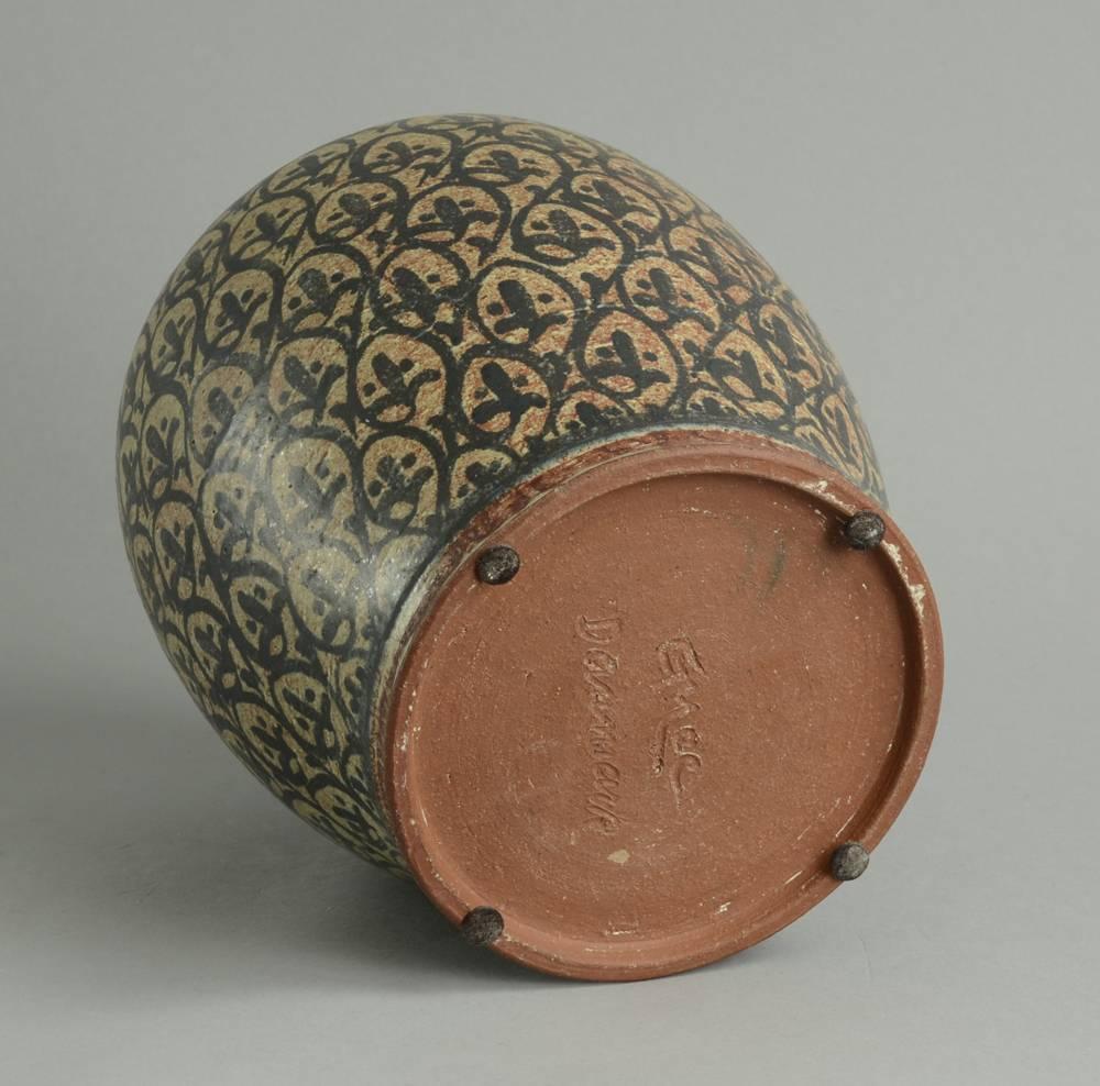 Danish Earthenware Vase by Gudrun Meedon For Sale