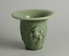 Three Items with Celadon Glaze by Jais Nielsen for Royal Copenhagen