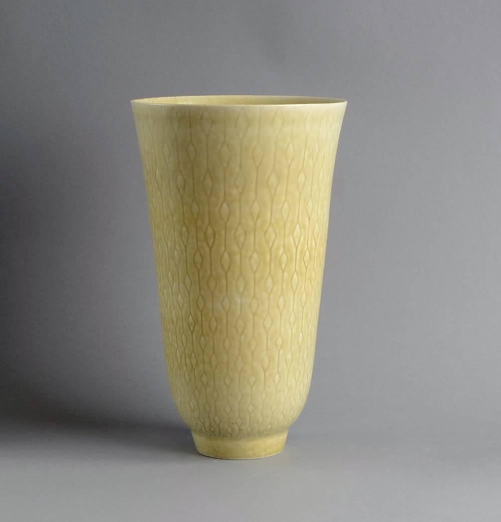 Swedish Large Vase with Cream Glaze by Carl Harry Stalhane for Rorstrand For Sale