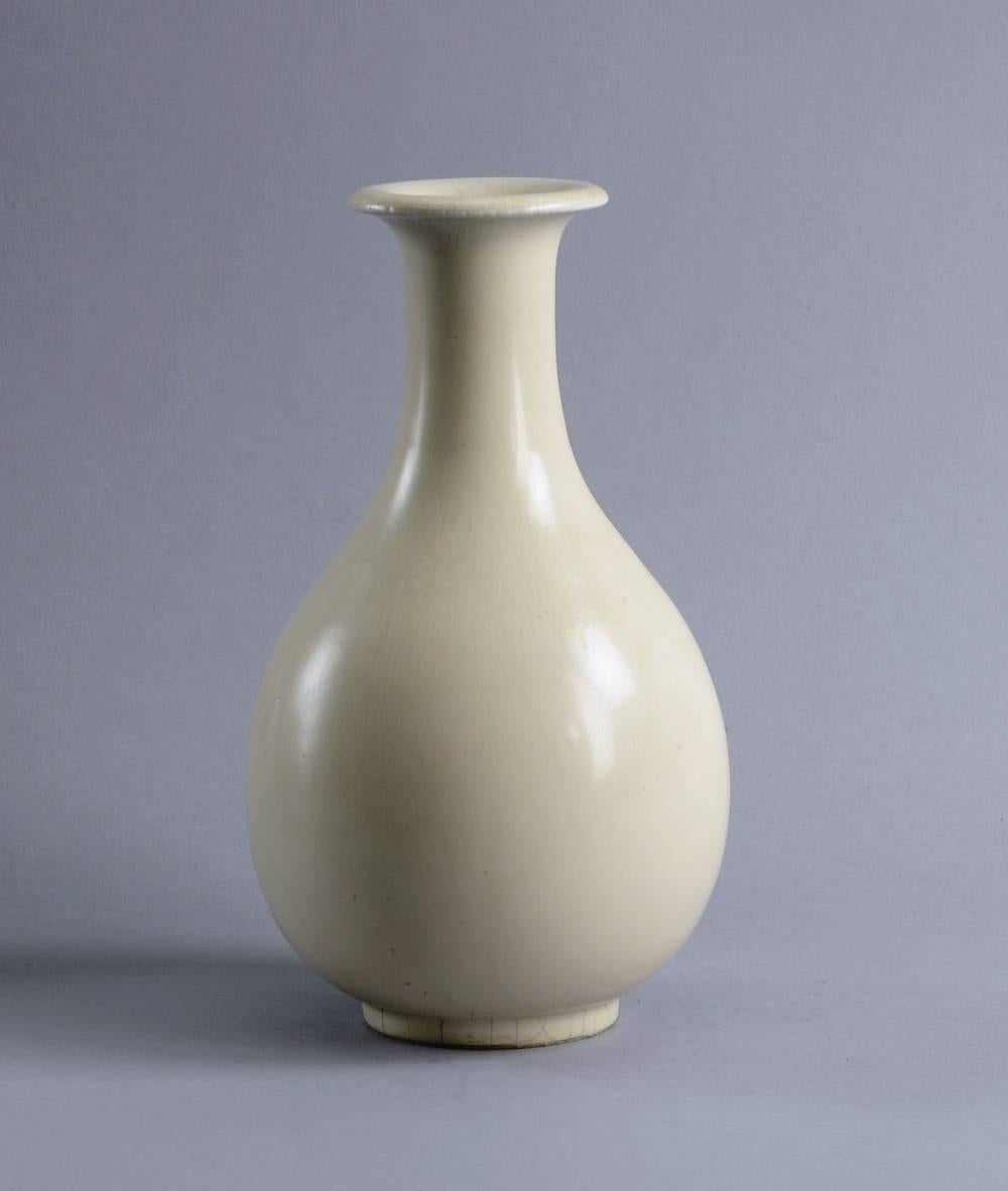 Glazed Four Vases with White Glaze by Gunnar Nylund for Rörstrand