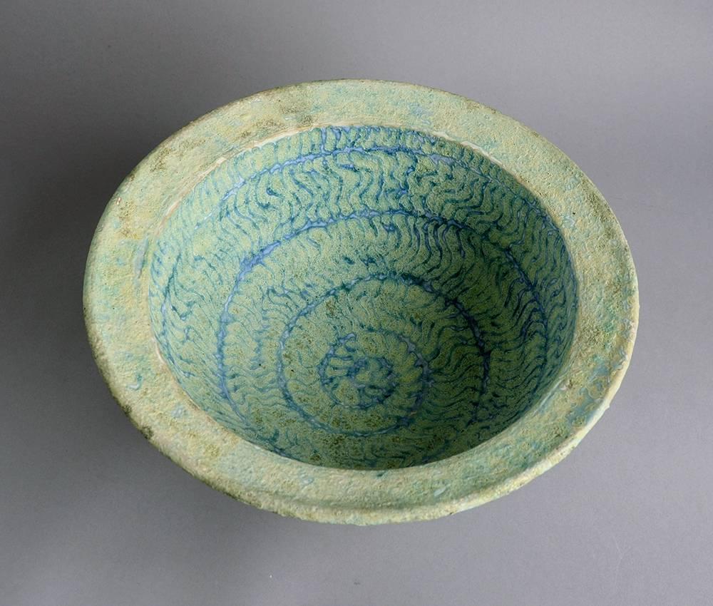 Glazed Bowl with Pale Blue Glaze by Peter Beard