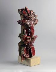 Ceramic Sculpture with Oxblood Glaze by Hertha Hillfon