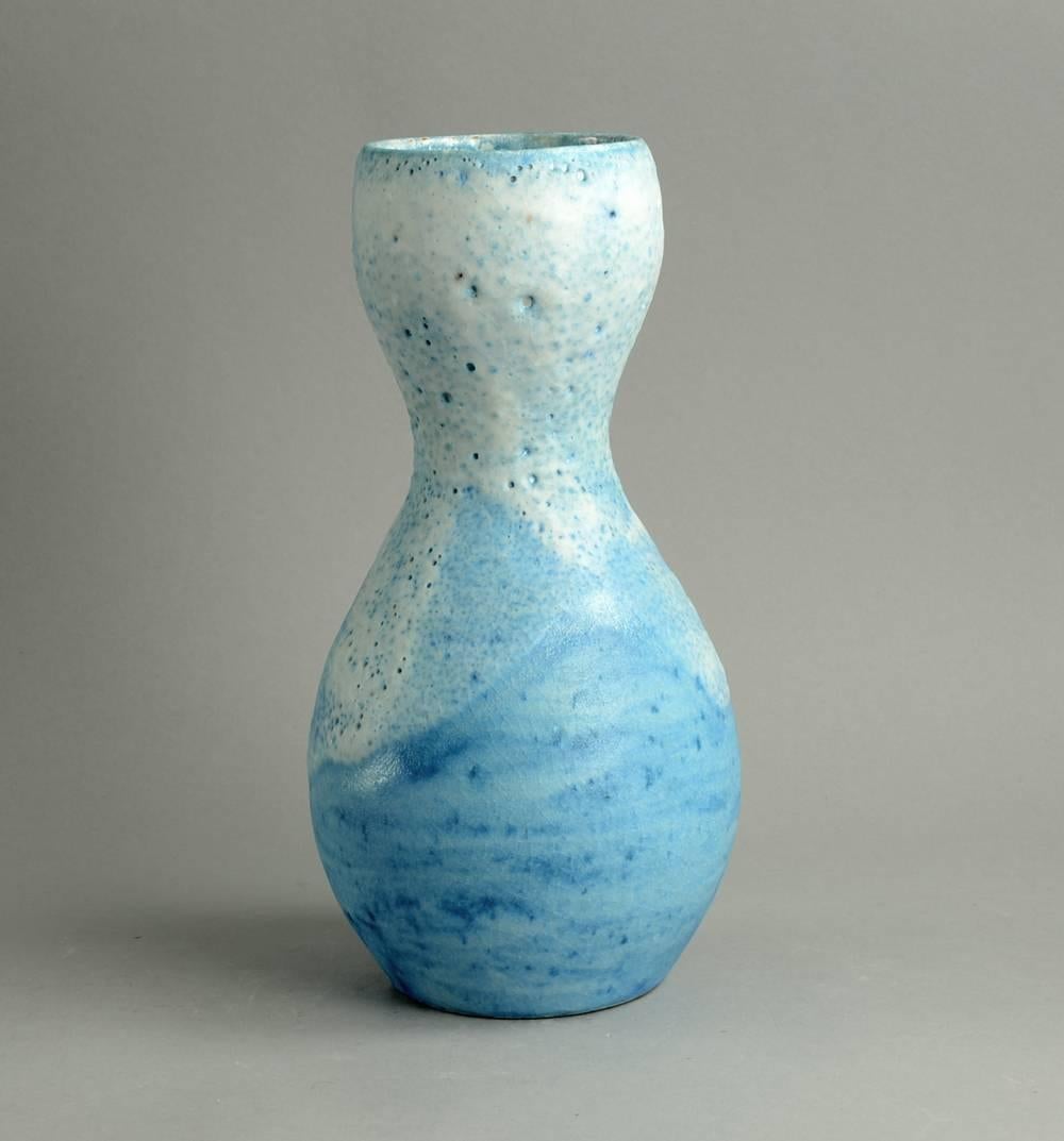 Glazed Vase with Blue Glaze by Guido Gambone, Italy, 1950s