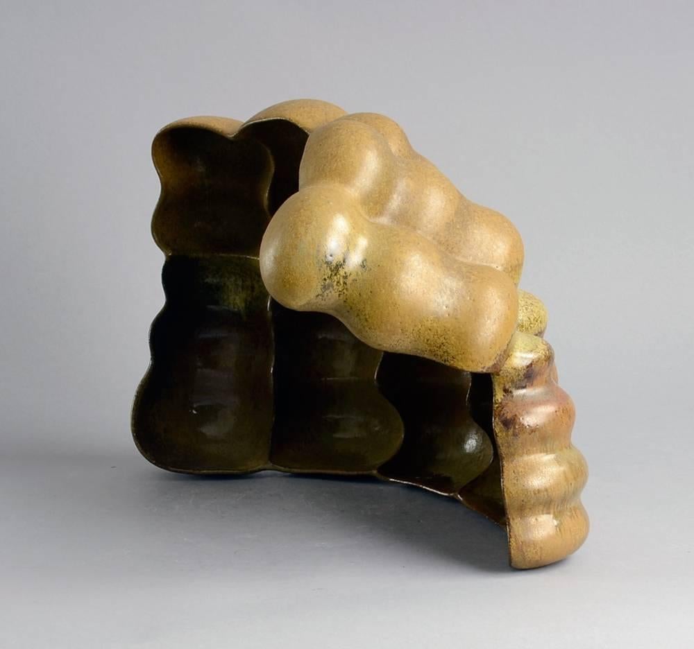 Organic Modern Stoneware Organic Sculptural form by Beate Kuhn, Germany c. 1970s-80s For Sale