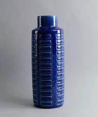 Chamotte Stoneware Vase with Cobalt Blue Glaze, Palshus, Denmark, 1950s-1960s