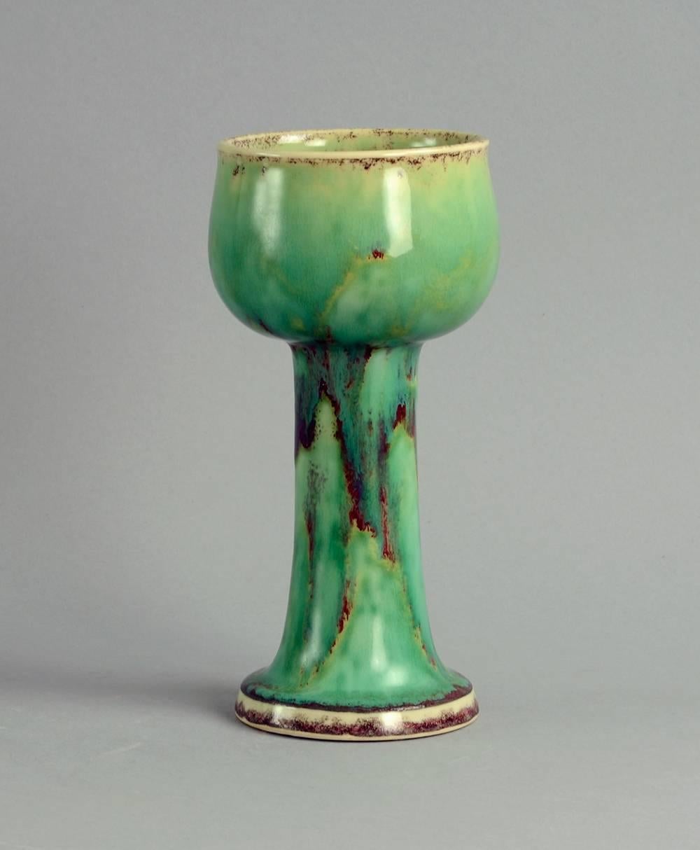 Selection of Goblets by Stig Lindberg for Gustavsberg, Sweden, 1967-1970 In Excellent Condition For Sale In New York, NY
