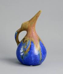 Art Nouveau Stoneware Jug with Crystalline Glaze by Sevres