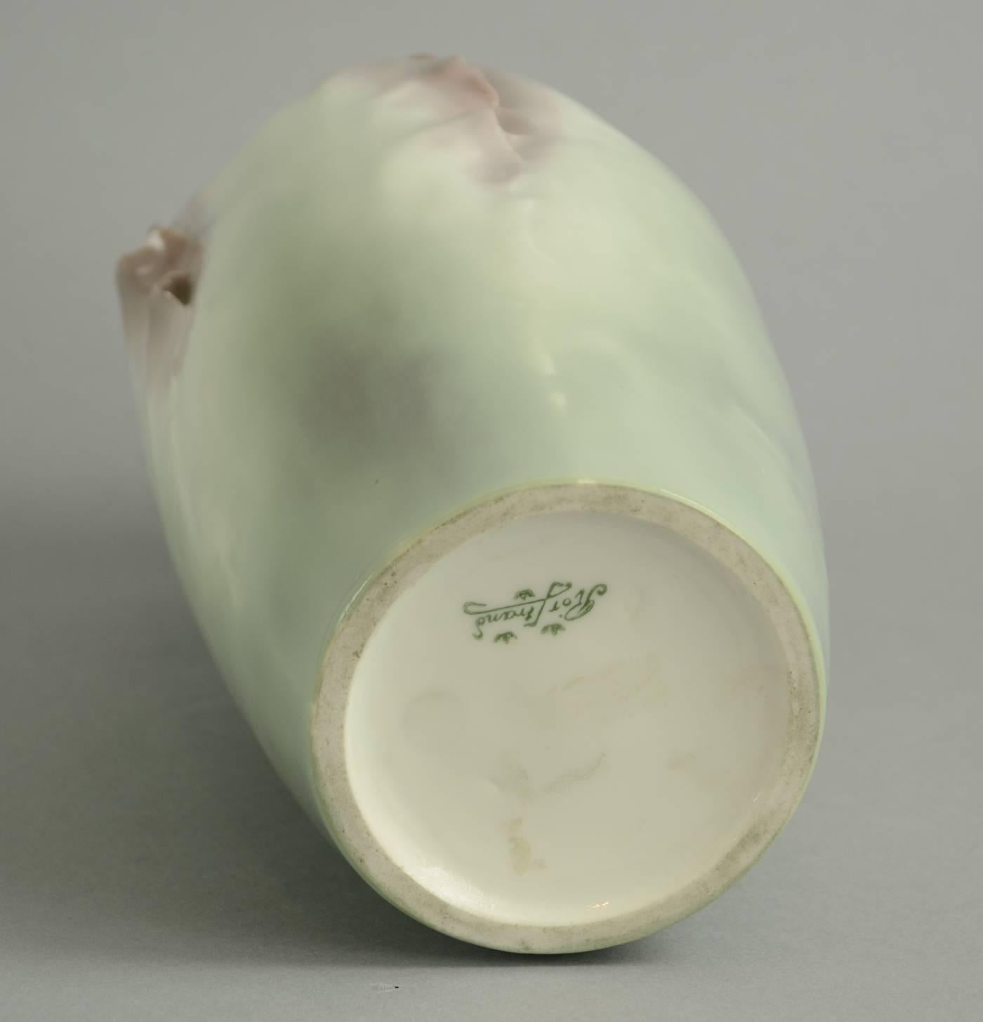 Swedish Art Nouveau Porcelain Vase in the Shape of Flower Bud by Rorstrand For Sale