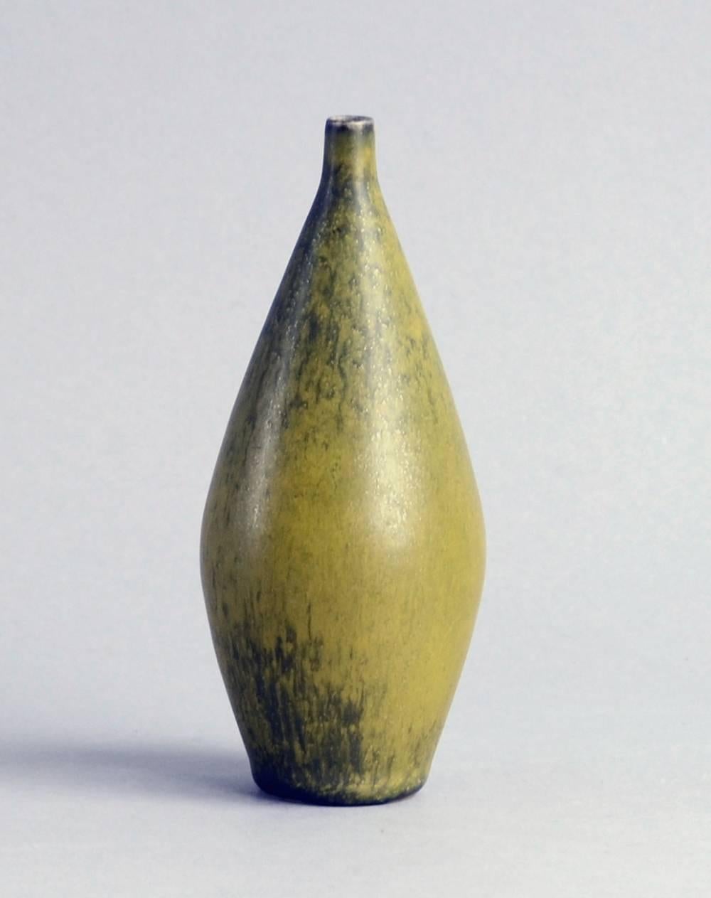 Swedish Unique Vase with Solfatara Glaze by Carl Harry Stalhane for Rorstrand, 1959 For Sale