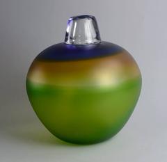 Large Glass Vase in Frosted Glass by Göran Wärff for Kosta, Sweden