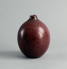 Stoneware Vase with Oxblood Glaze by Kresten Bloch for Royal Copenhagen