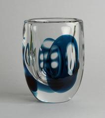 Unique Glass Vase by Vicke Lindstrand for Kosta, 1950s