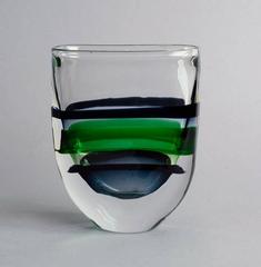 Art Glass Vase by Nils Landberg for Orrefors, 1950s