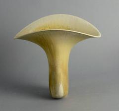 Unique Stoneware Vase with Cream Crystalline Glaze by Gottlind Weigel