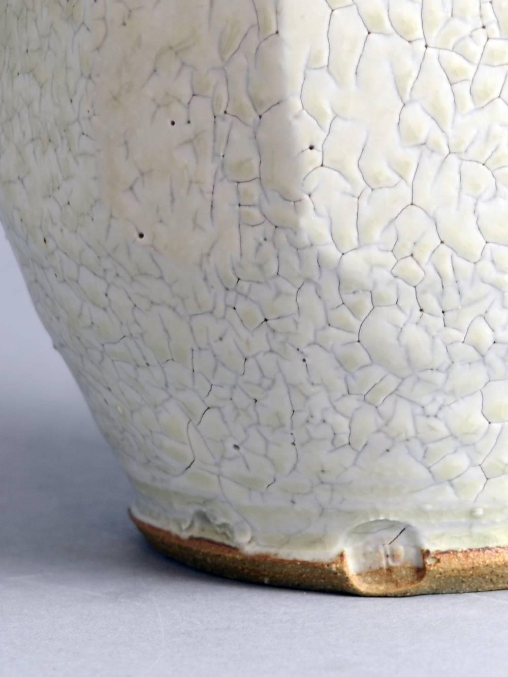 Glazed Unique Stoneware Vase by Mike Dodd, UK For Sale