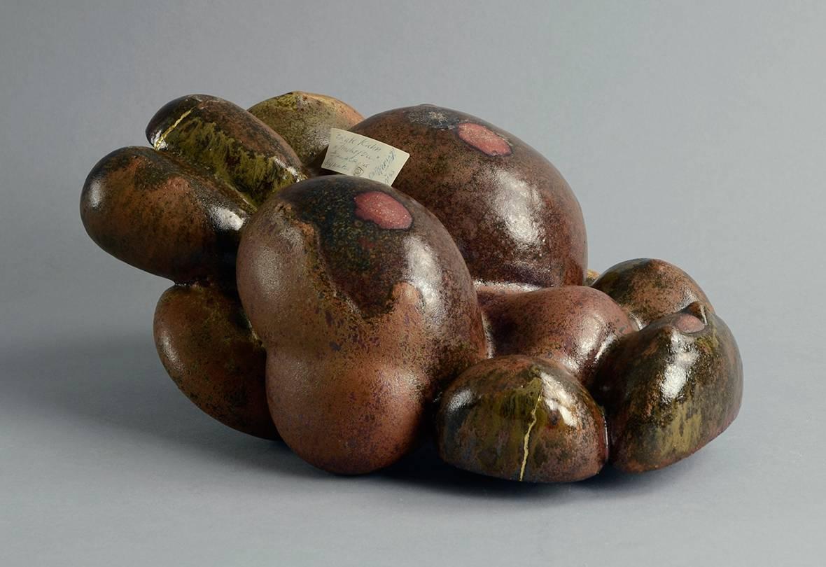 Mid-Century Modern Unique Stoneware Sculptural Form Vy Beate Kuhn, Own Studio, Germany For Sale