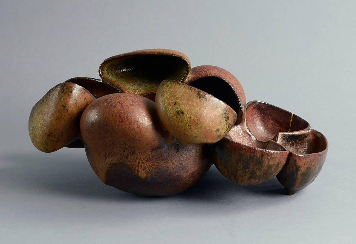 20th Century Unique Stoneware Sculptural Form Vy Beate Kuhn, Own Studio, Germany For Sale