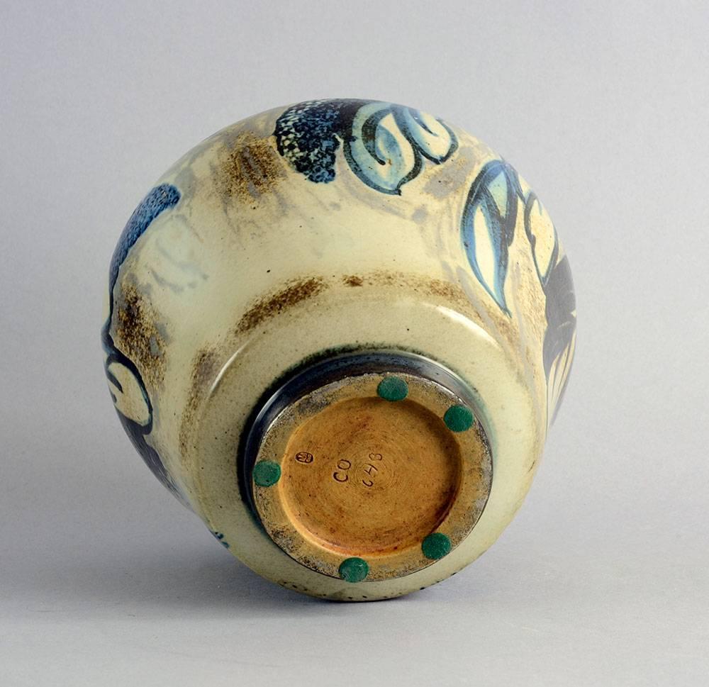 Glazed Stoneware Vase by Cathinka Olsen for Bing and Grondahl, Denmark, 1910-1930 For Sale